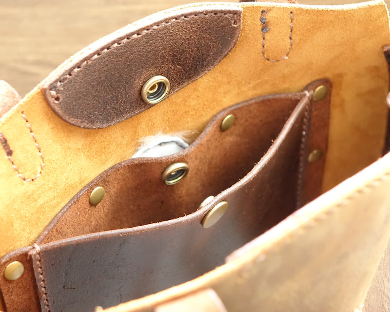 Rustic Leather Handbag - Tote Bag By the Mountain