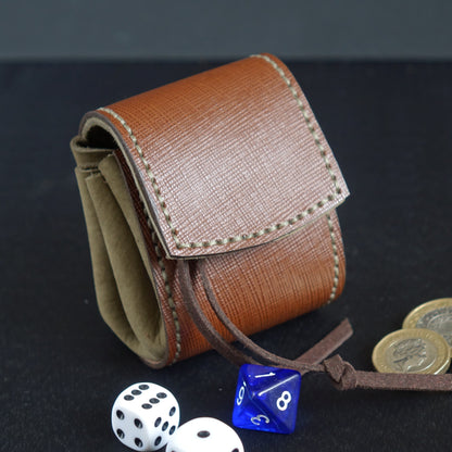 Handmade Druid Leather Pouch - Brown 8
