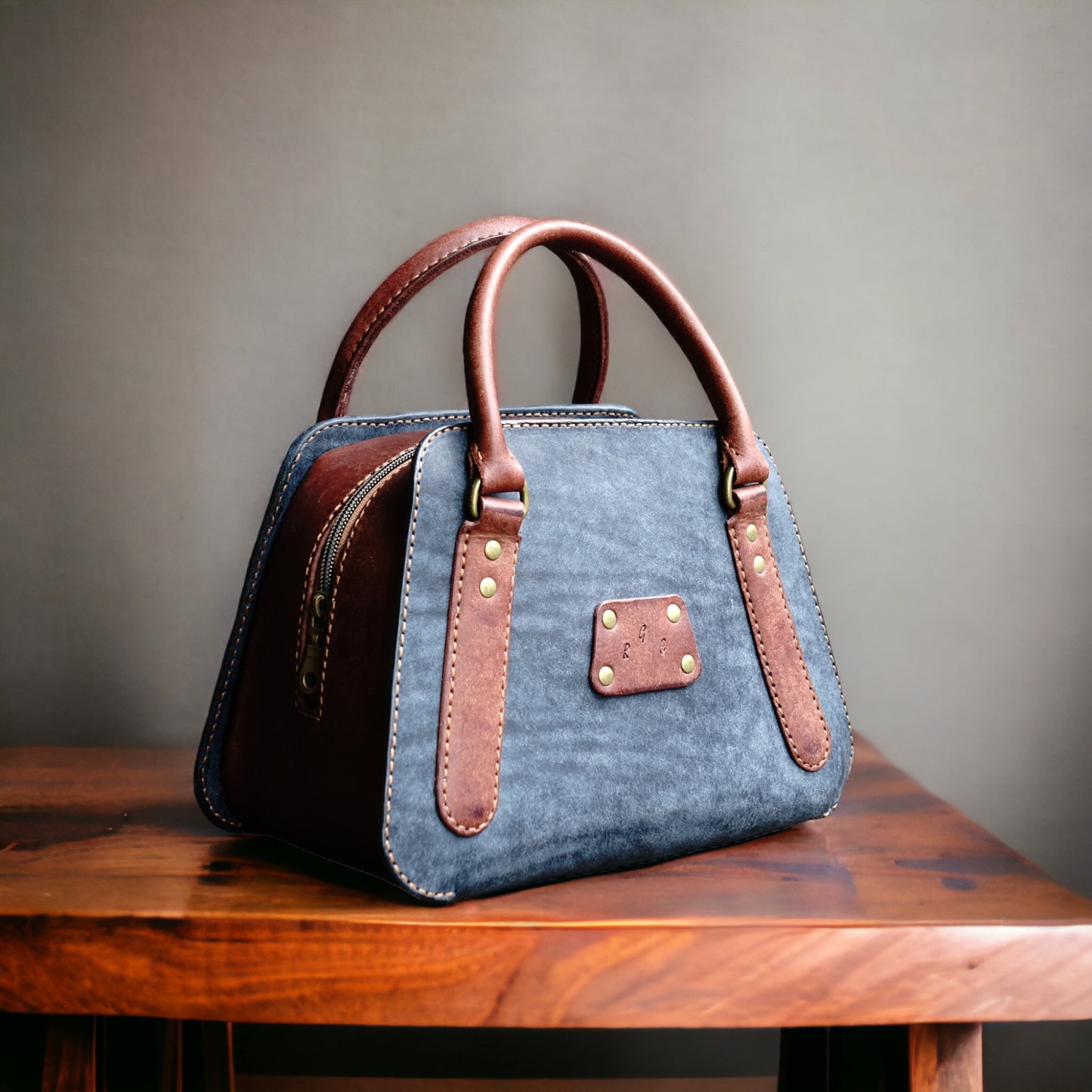 rgc Handmade Pueblo London Leather Tote Handbag & Pencil Case Set