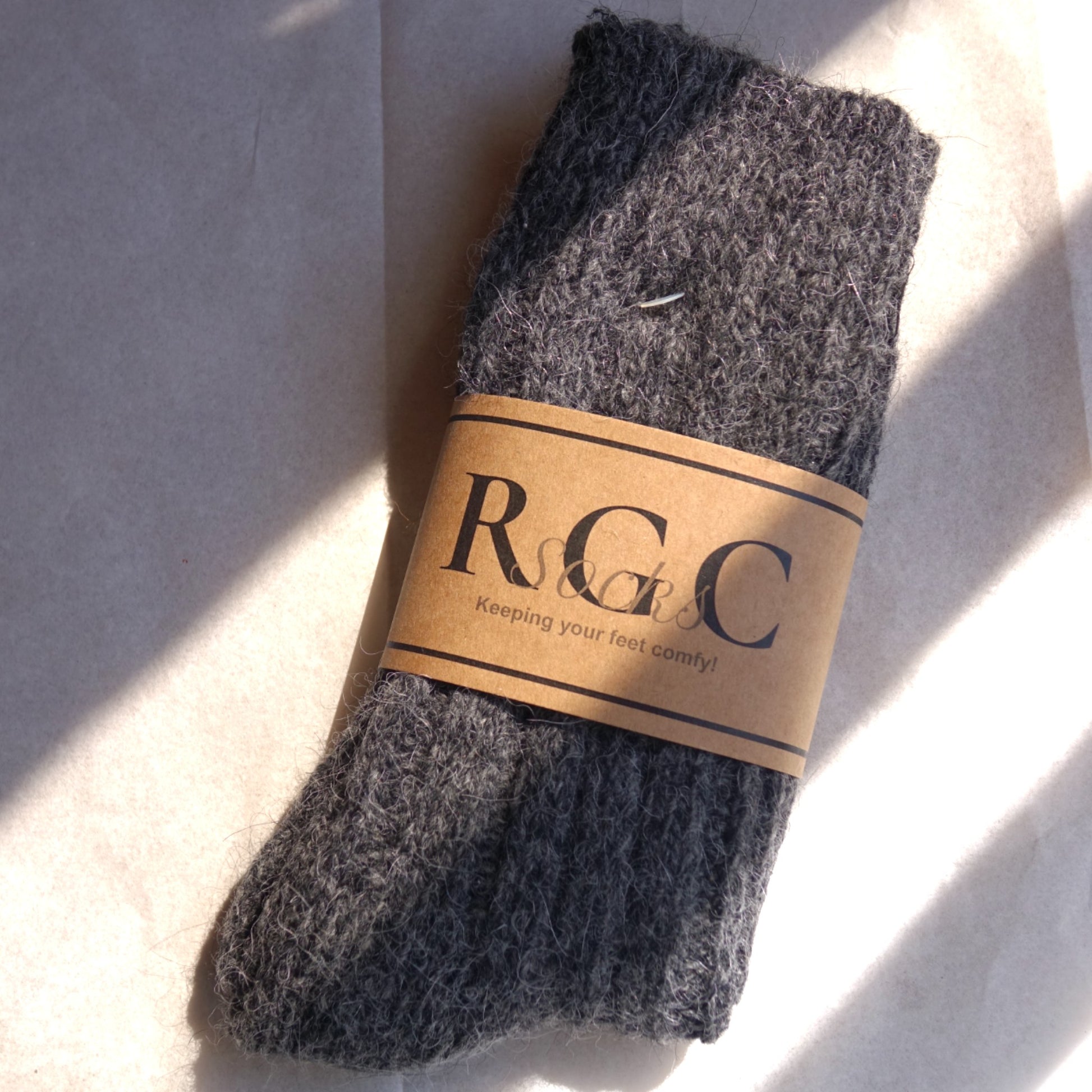 natural wool alpaca socks Anthracite