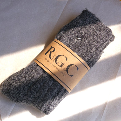 Anthracite alpaca wool socks winter