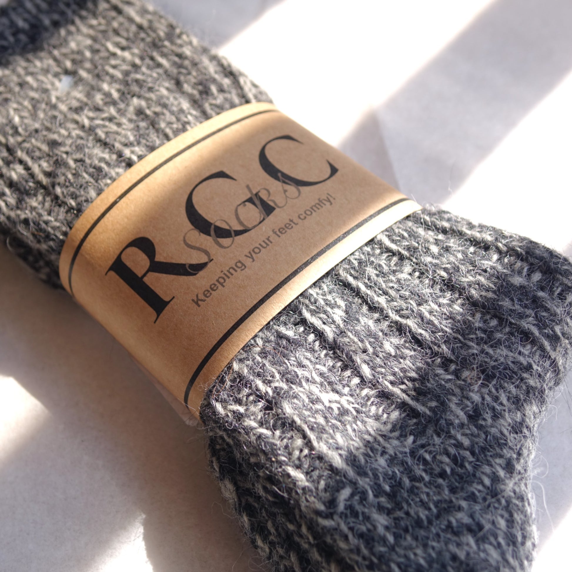 rgcsocks mesgla grey and white alpaca socks