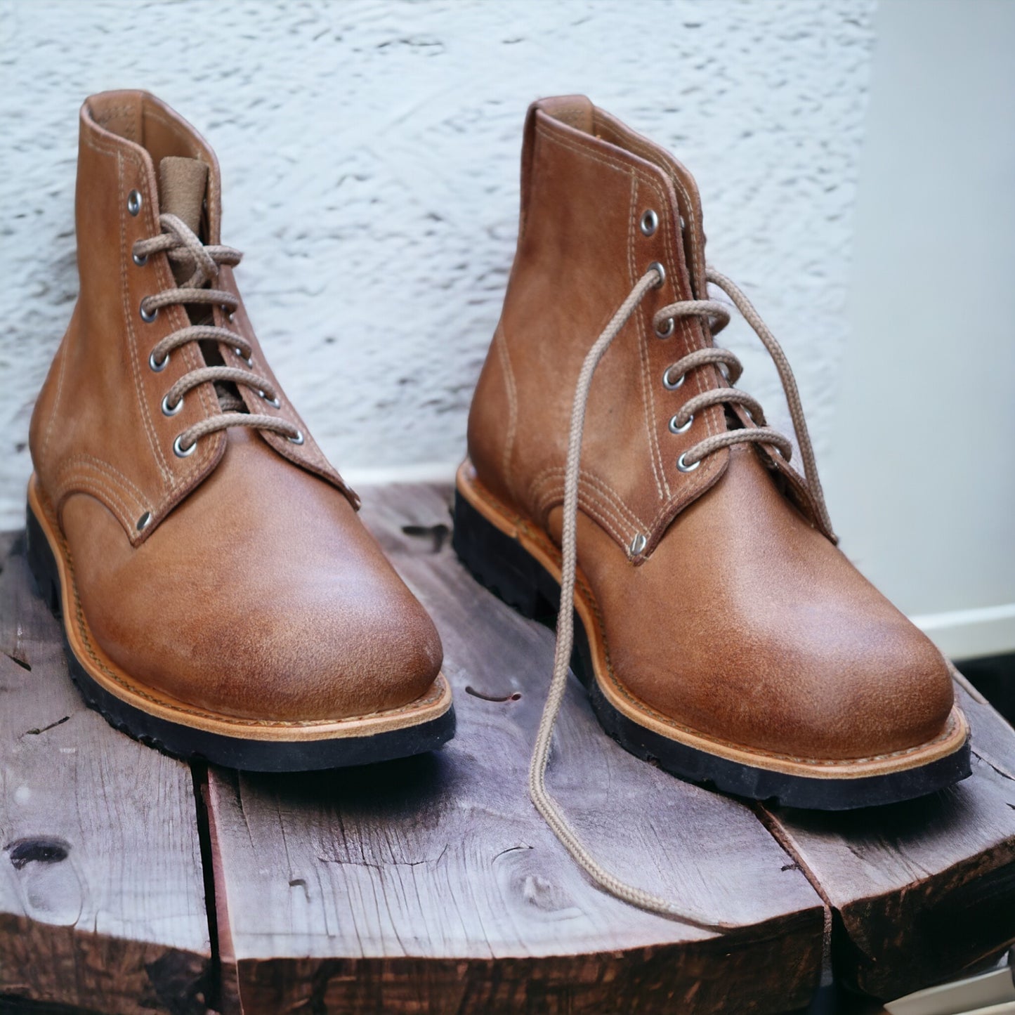 handmade men lace-up ankle boots unisex (201)