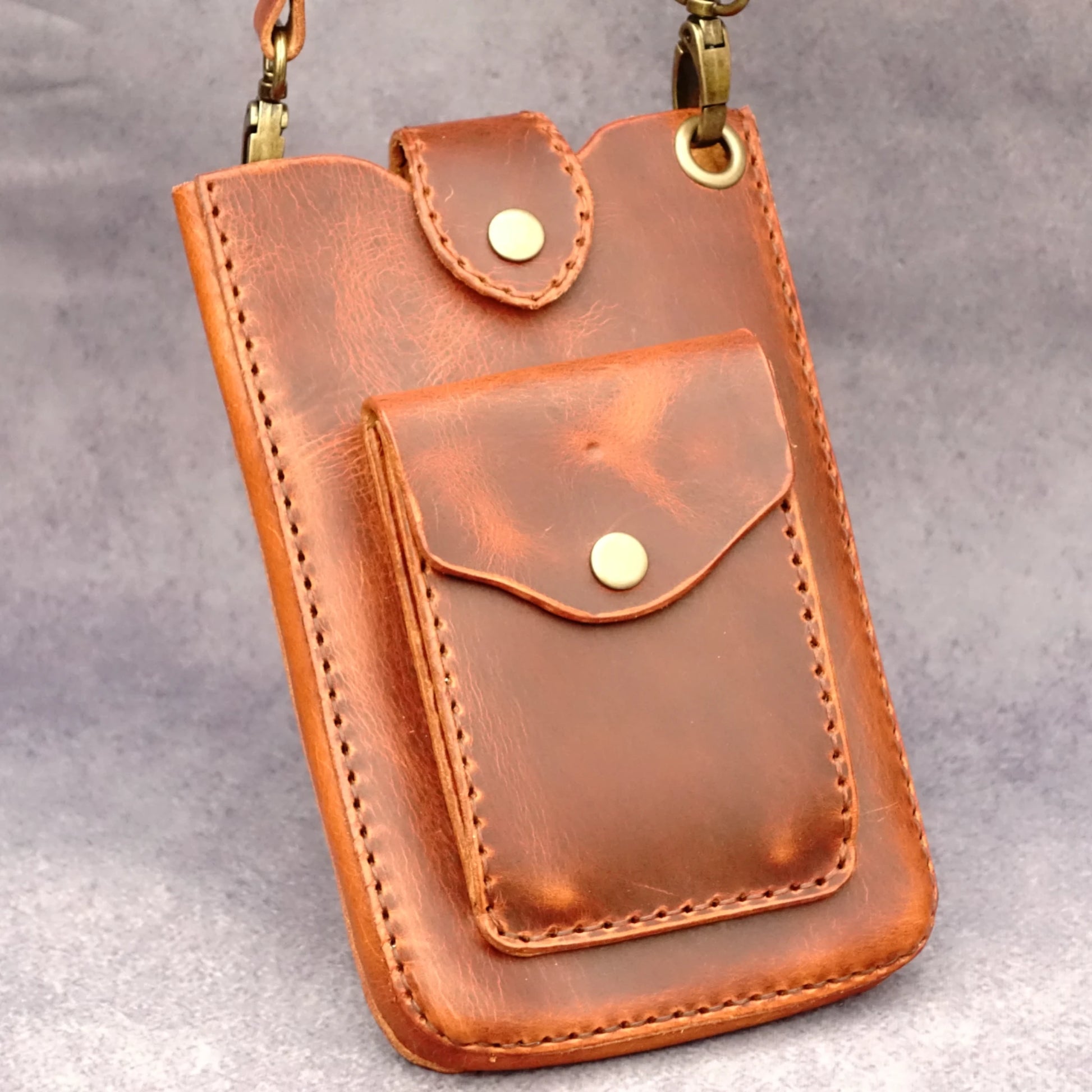 M Handmade Leather Crossbody Bag - Brown rgc handmade crafts3