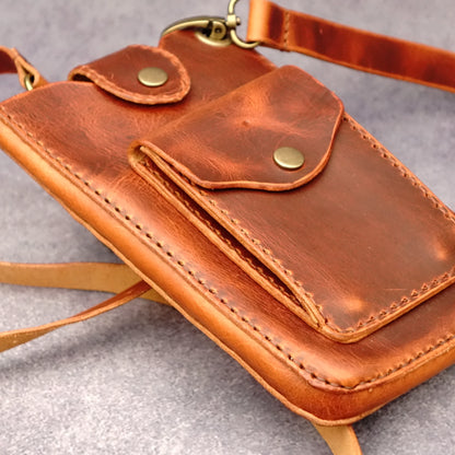 M Handmade Leather Crossbody Bag - Brown rgc handmade crafts6