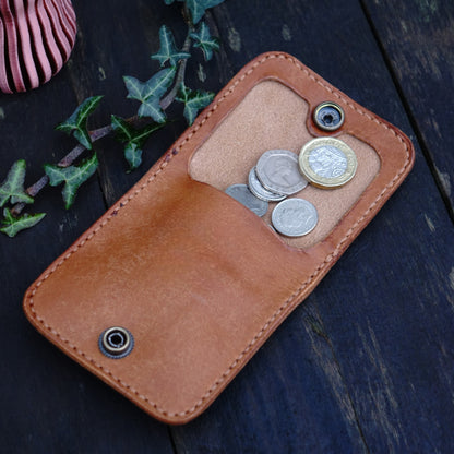 rgc handmade brown leather coin wallet _2