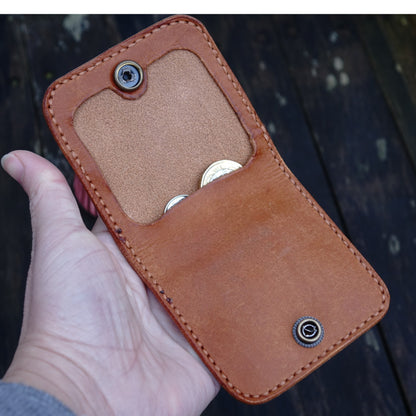 rgc handmade brown leather coin wallet _3