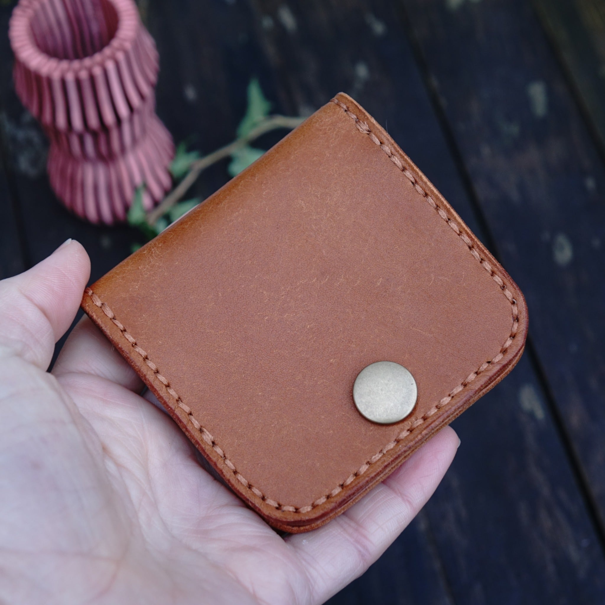 Handmade Minimalist Leather Coin Wallet RGC Handmade By The Mountain