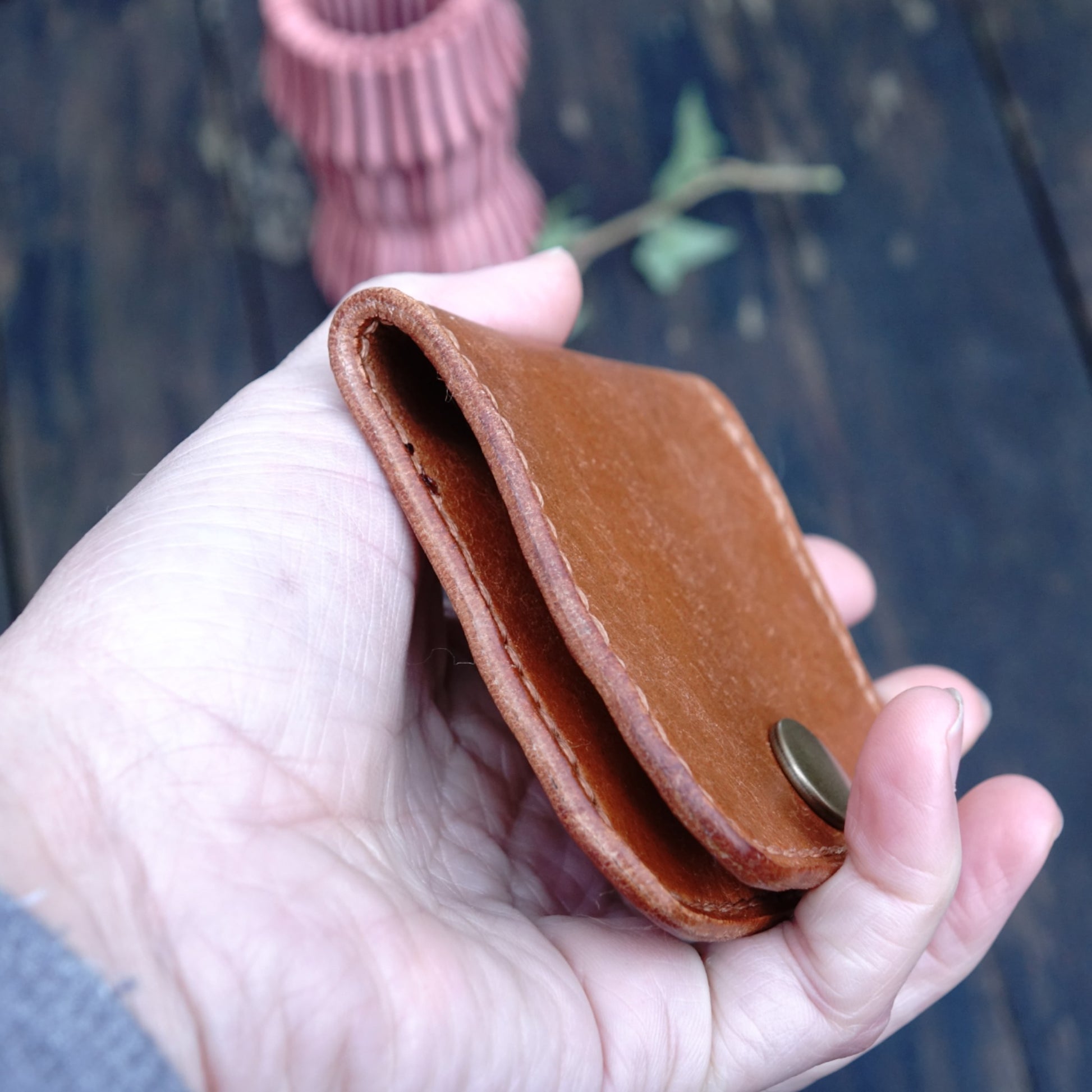 rgc handmade brown leather coin wallet _6