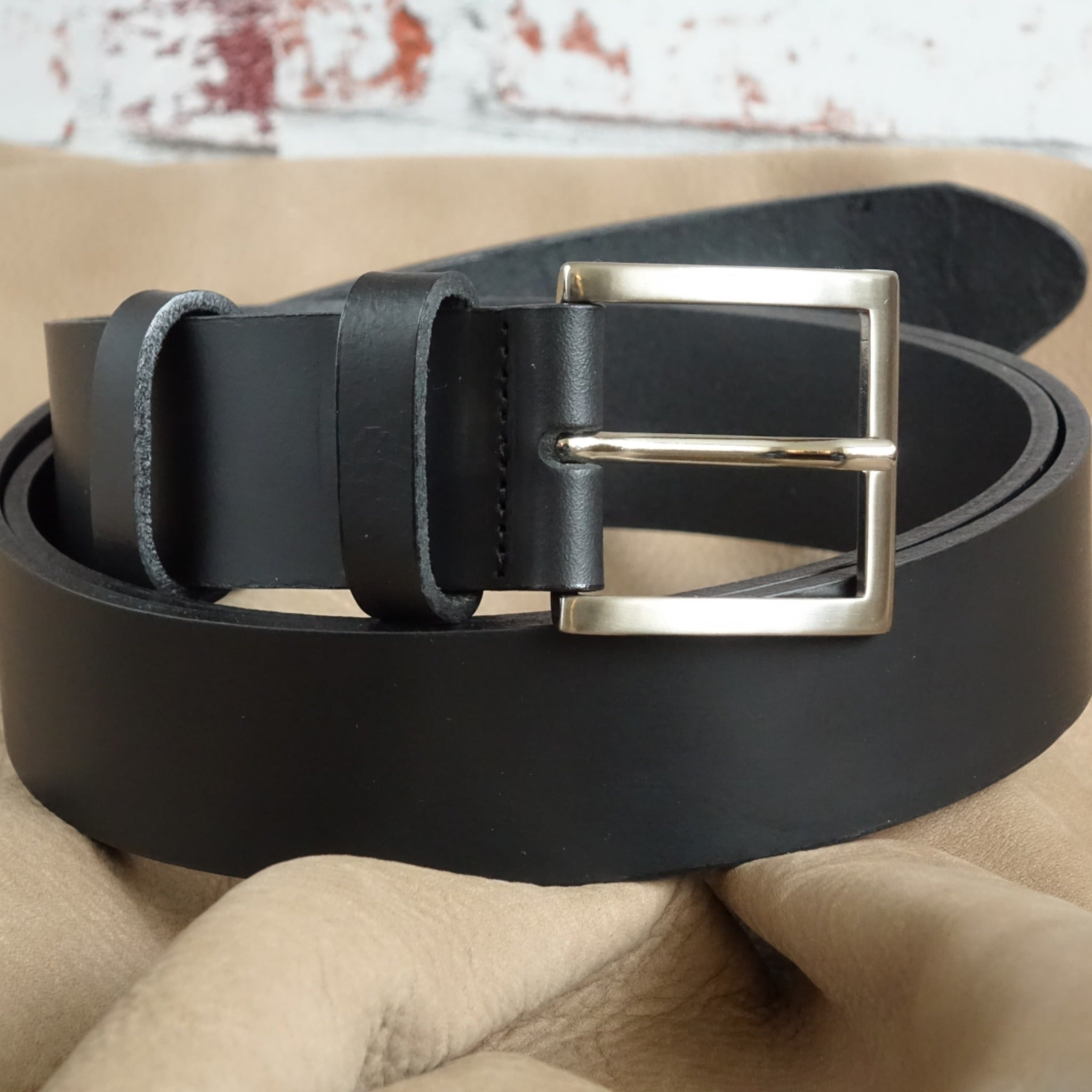 Handmade Leather Belts Black