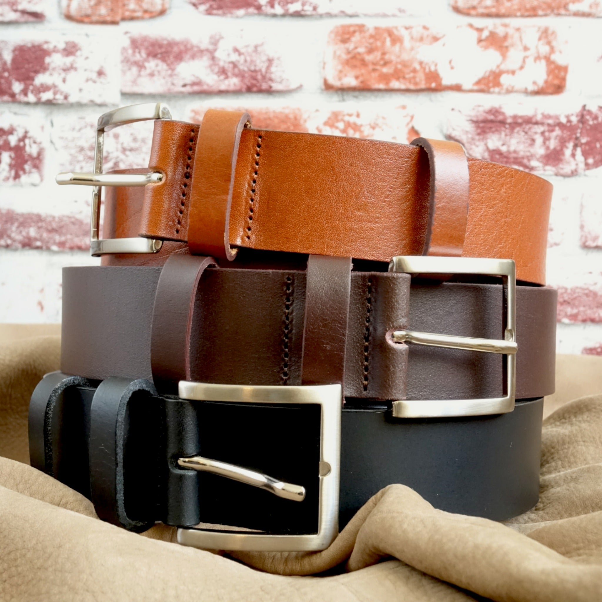 Handmade Leather Belts Black