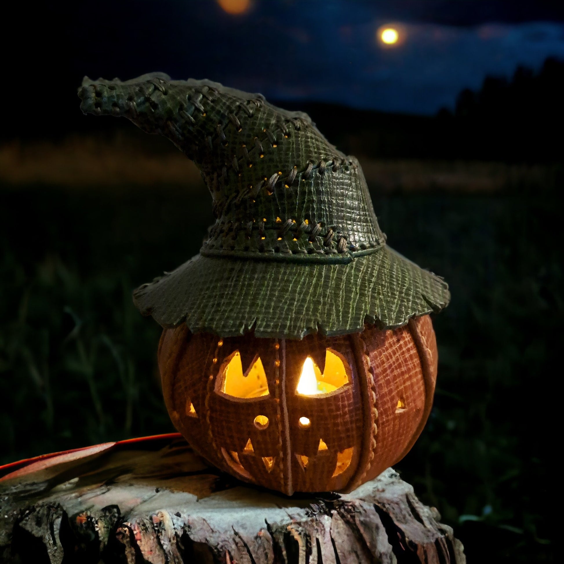 Leather pumpkin Lantern 4
