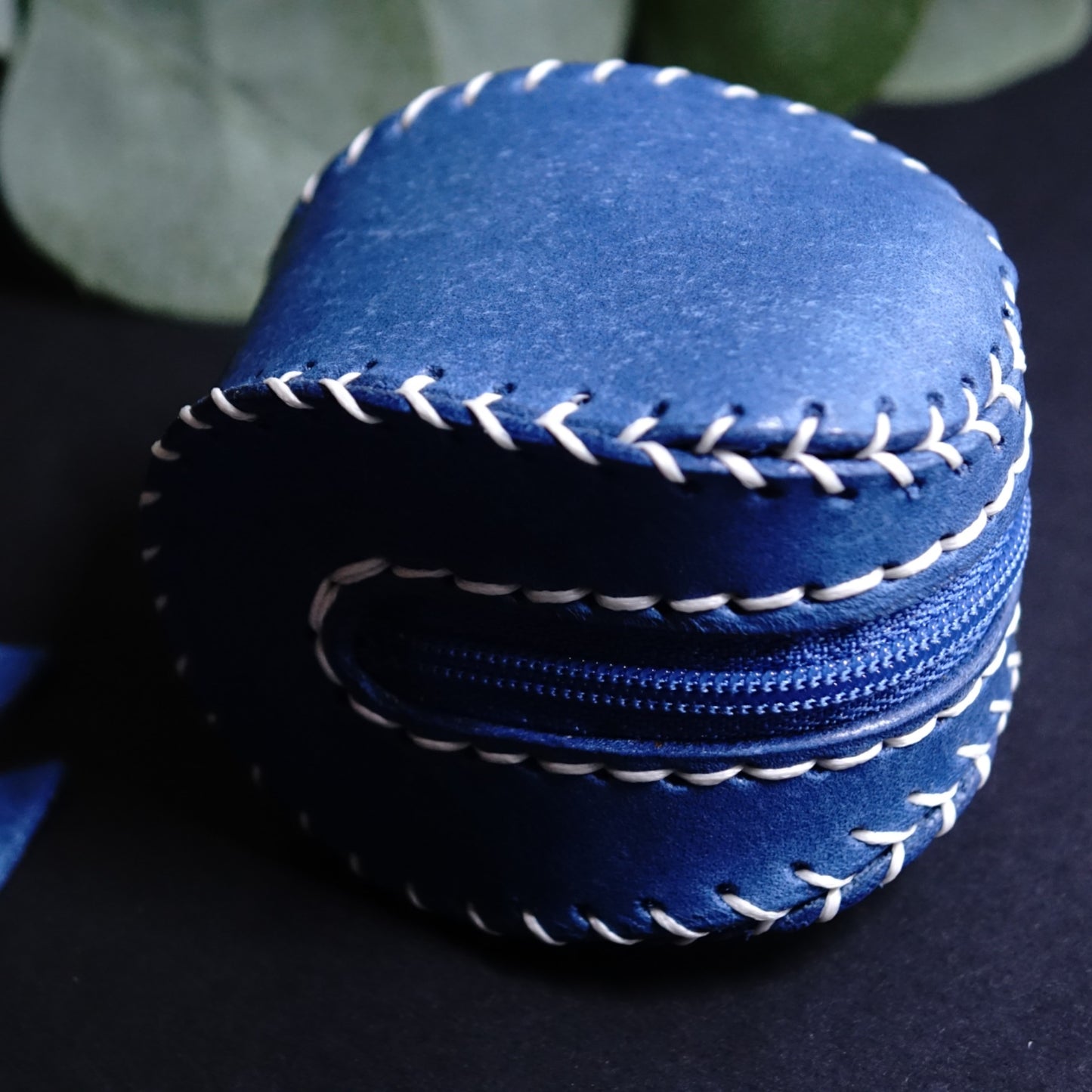 rgc handmade leather coin wallet baseball shape _2