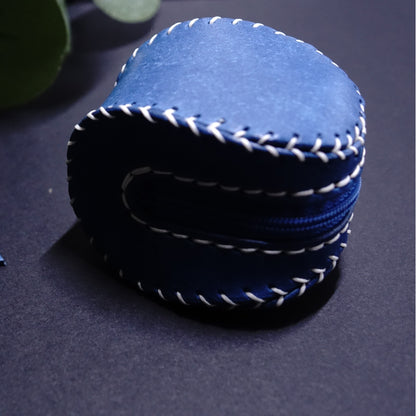 rgc handmade leather coin wallet baseball shape _3