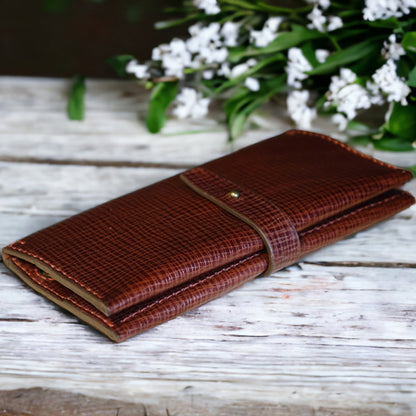 rgc handmade leather ladies long wallet