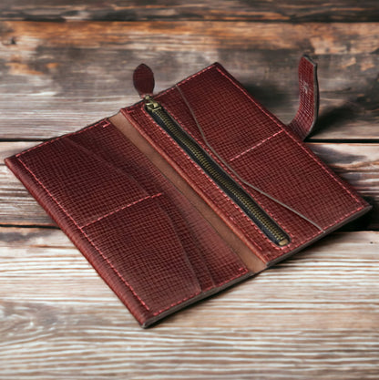 rgc handmade leather ladies long wallet