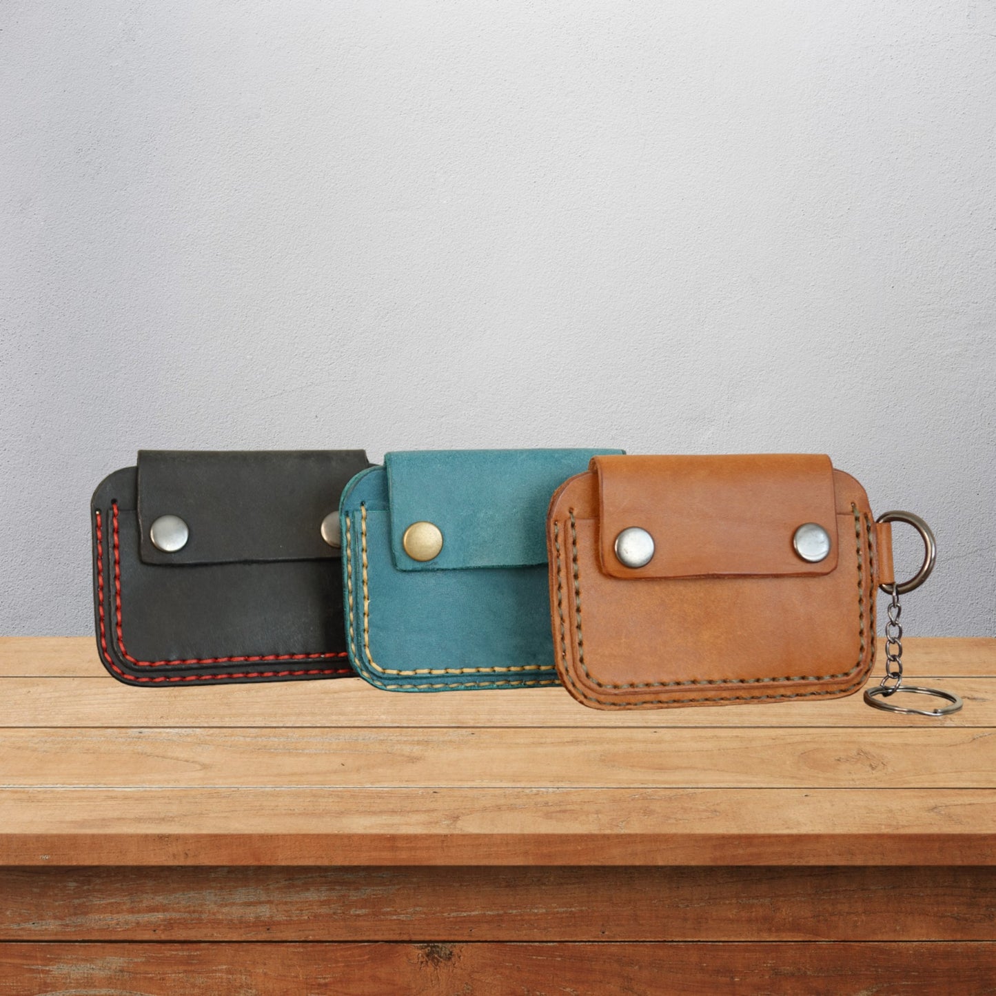 rgc handmade leather minimalist slim card holder wallet 1
