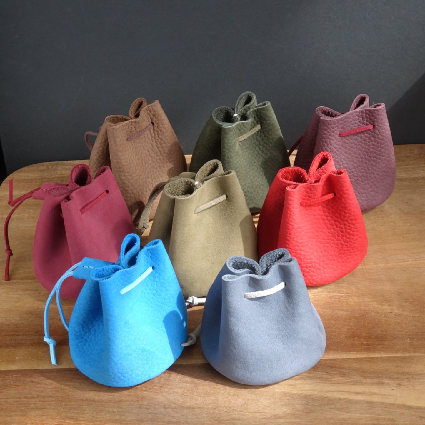 rgc handmade drawstring leather pouch bags
