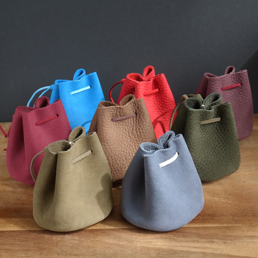 rgc handmade drawstring leather pouch bag