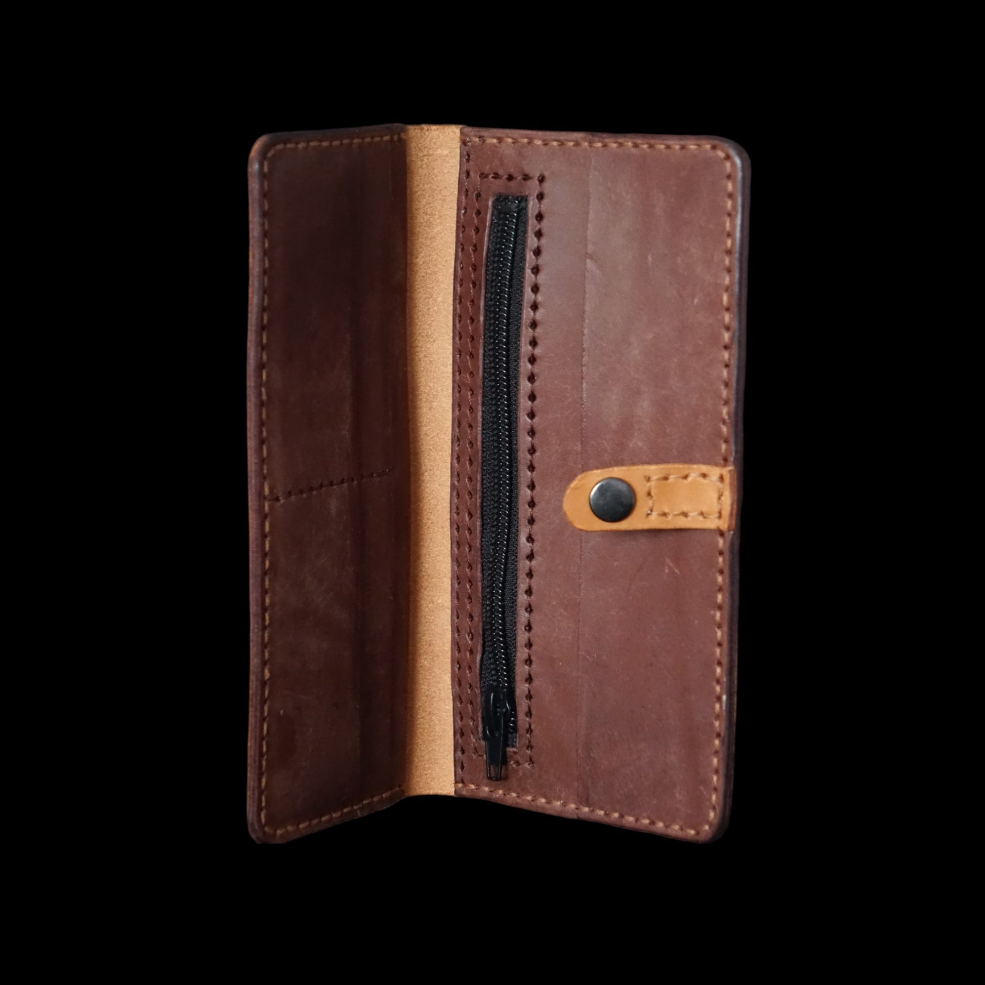 RGC Handmade Women Leather Long Bifold Wallet