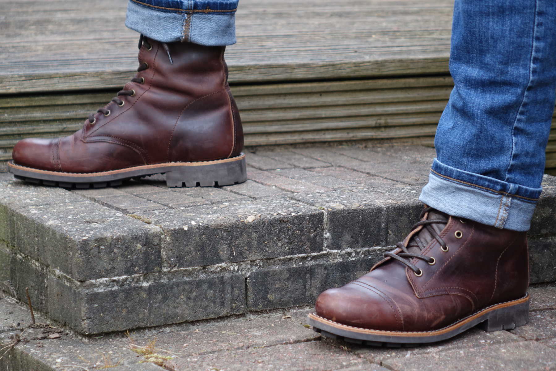 Vesuvius Ranger Leather Boots Reddish Brown