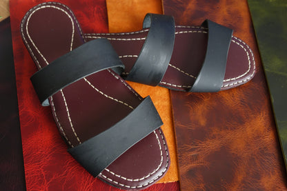 Sagarmatha Flip-Flops - Top Quality Full Grain Leather, handmade By The Mountain