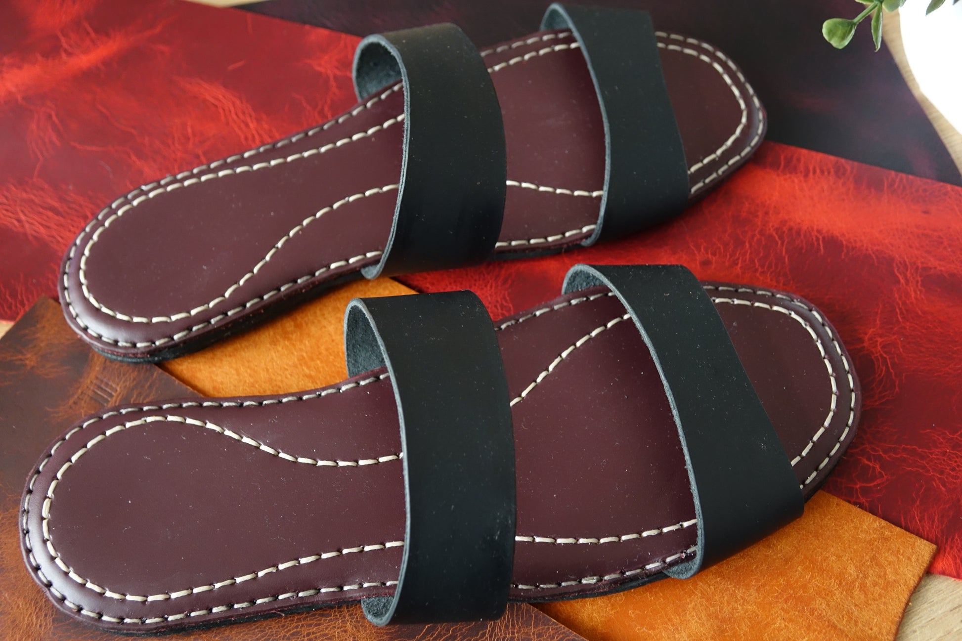 Sagarmatha Flip-Flops - Top Quality Full Grain Leather, handmade By The Mountain