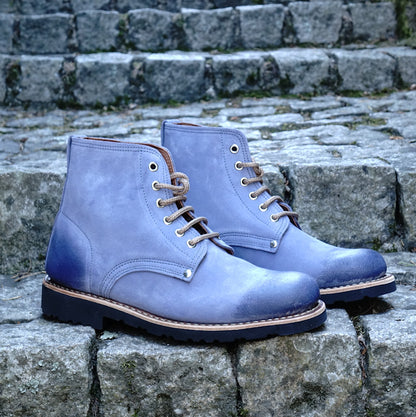 Marão Suede Lace-Up Boots - Blue By The Mountain