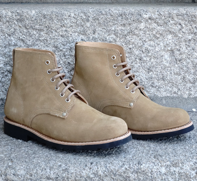 Betta Suede Lace-Up Boots - Beige By The Mountain