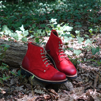 Marão Suede Lace-Up Boots - Red By The Mountain