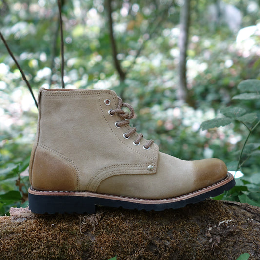 Marão Suede Lace-Up Boots - Beige By The Mountain