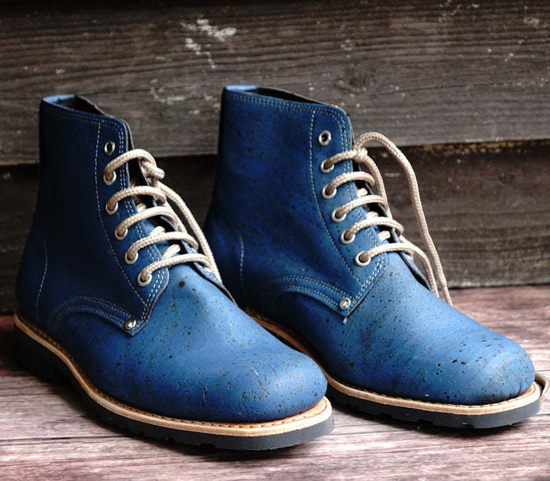 Everest Cork Lace-up Boots - Blue By The Mountain