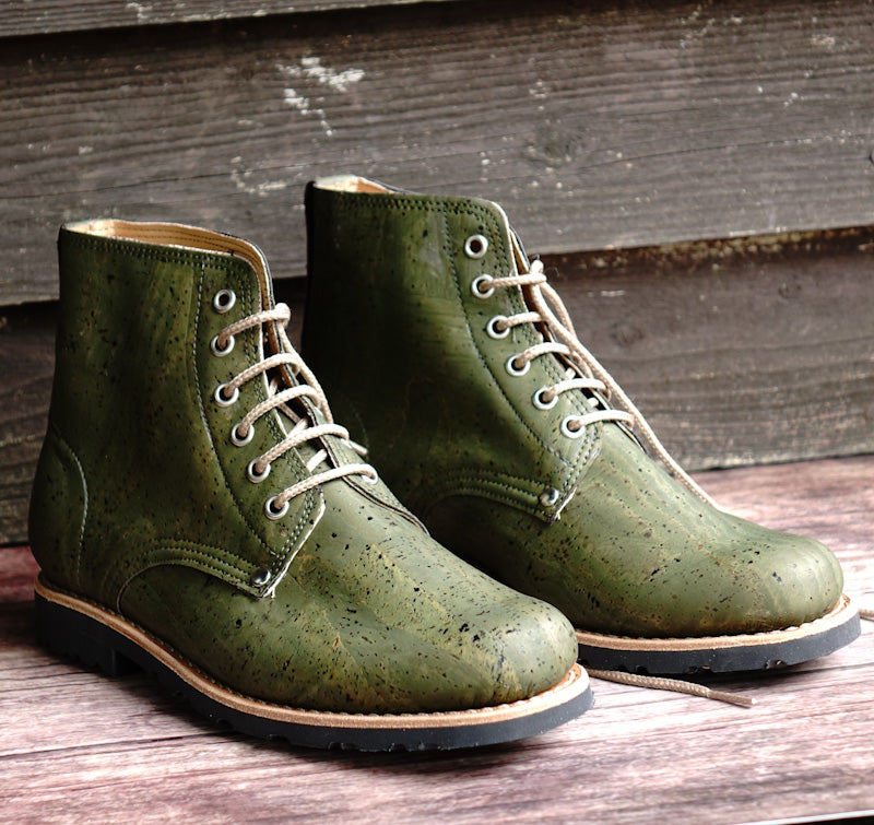 Green leather outlet boots mens