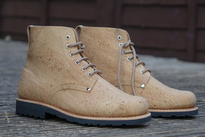 Everest Cork Lace-up Boots - Natural By The Mountain