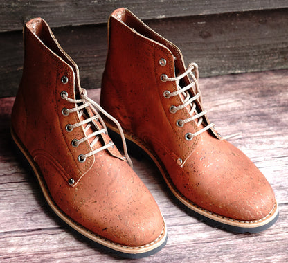 Everest Cork Lace-up Boots - Orange By The Mountain