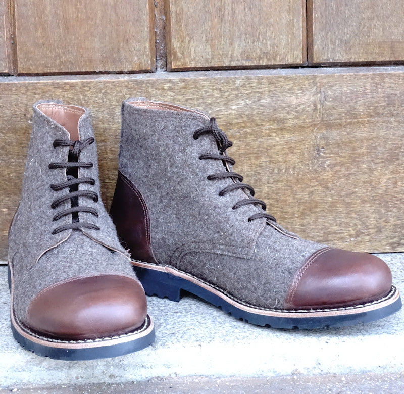 Kamet Burel & Leather Lace-up Boots By The Mountain