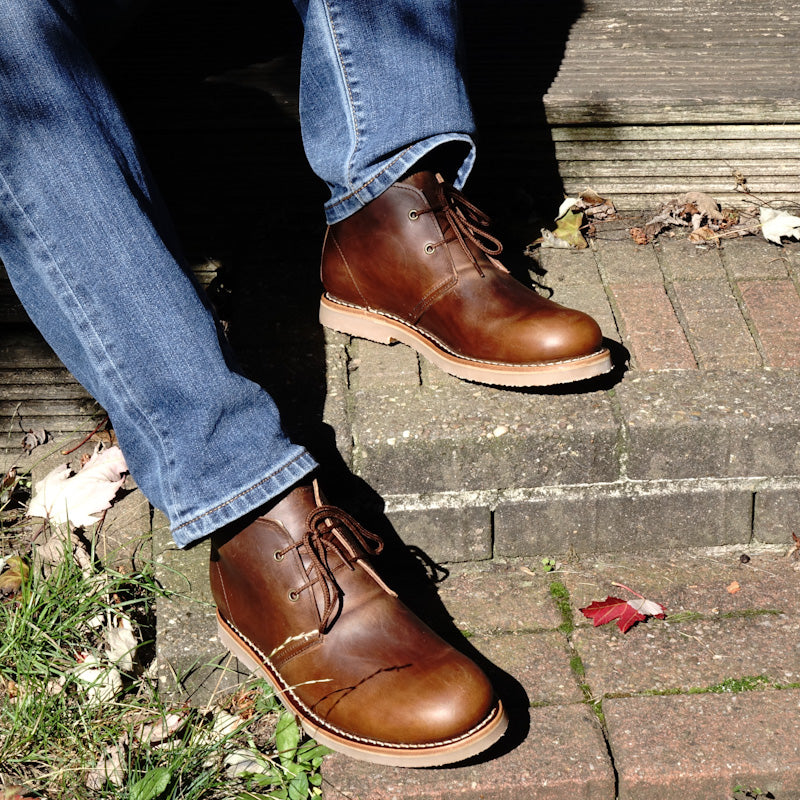 Leather desert outlet boots