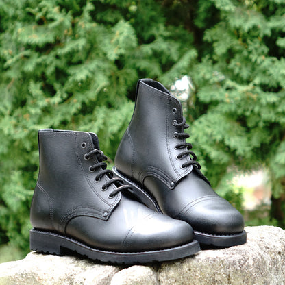 Estrela Leather Lace-Up Boots - Black By The Mountain