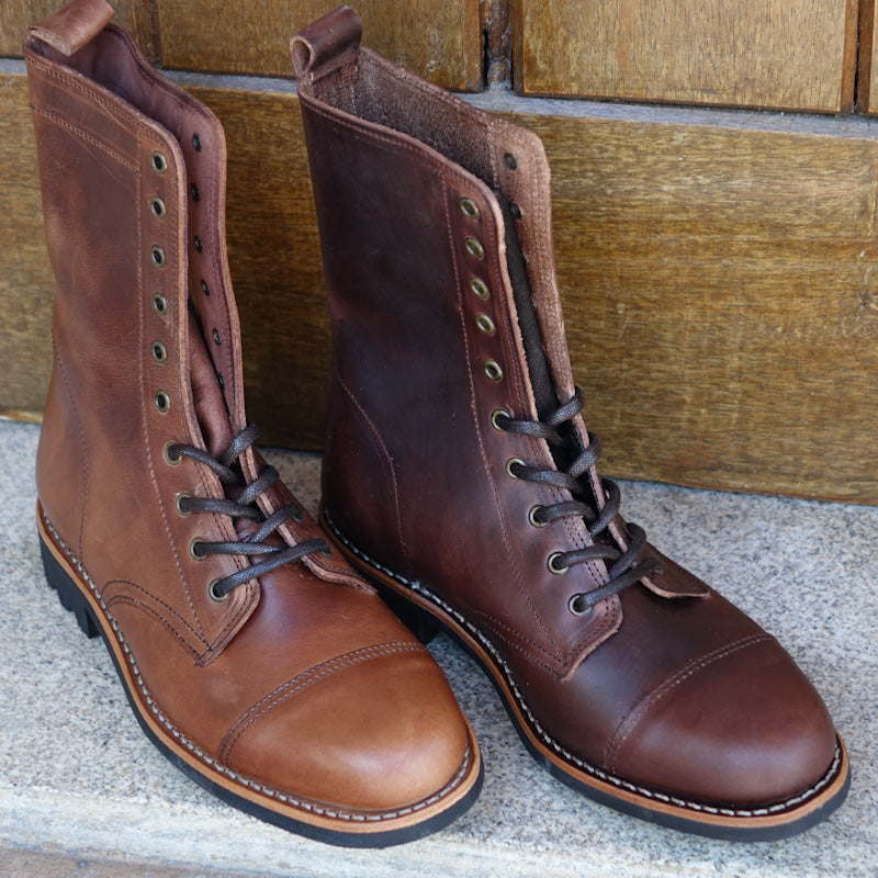 Vesuvius Ranger Leather Boots - Reddish Brown By The Mountain