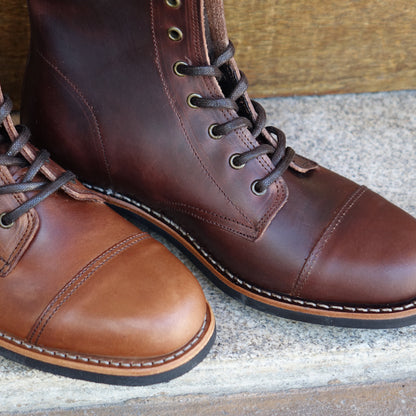 Vesuvius Ranger Leather Boots -Tangerine Brown By The Mountain