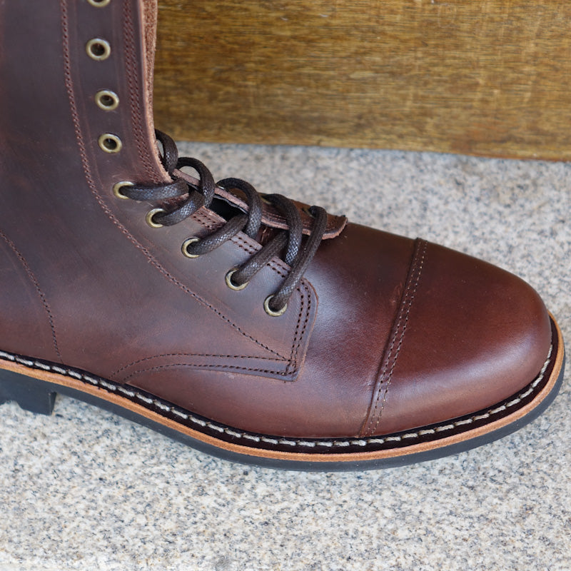 Vesuvius Ranger Leather Boots - Reddish Brown By The Mountain