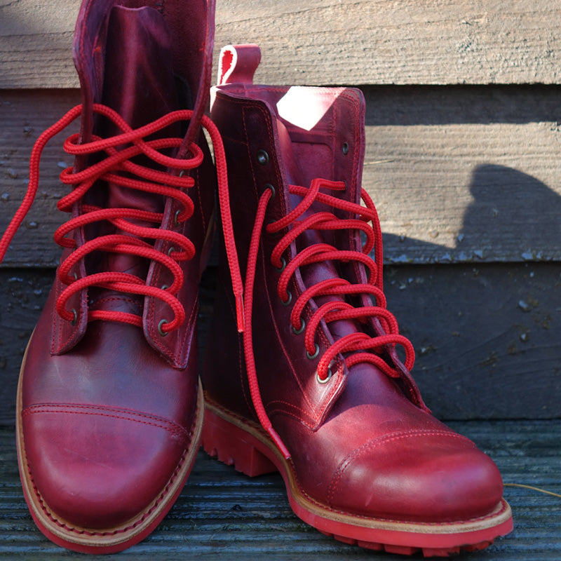 Vesuvius Ranger Leather Boots - Red By The Mountain