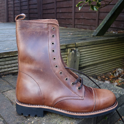 Vesuvius Ranger Leather Boots -Tangerine Brown By The Mountain