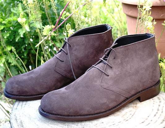 Manaslu Suede Chukka/Desert Lace-up Boots - Leather Sole By The Mountain