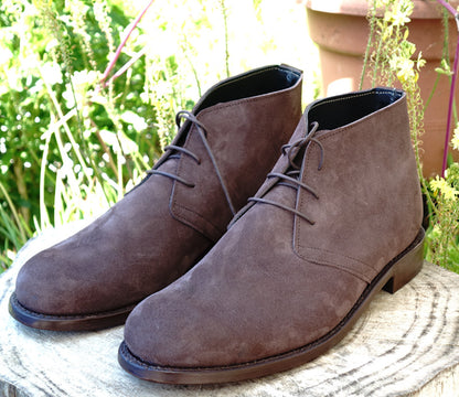 Manaslu Suede Chukka/Desert Lace-up Boots - Leather Sole By The Mountain