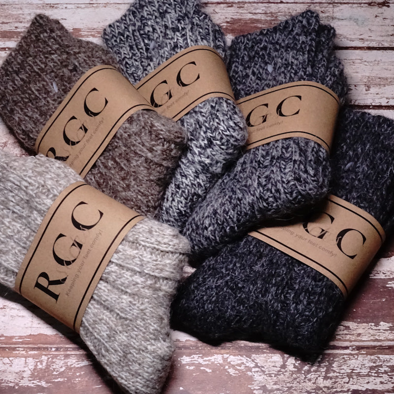 RGC Socks Alpaca Wool - 100% Natural Fibres sourced from the Nature! By The Mountain